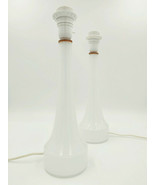 Mid-Century Modern Berndt Nordstedt for BERGBOMS Opaline Glass Teak Table Lamps - $600.00
