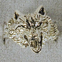 Wolf Head Biker Ring BR98 Choppers Rings Motorcyle - $7.59