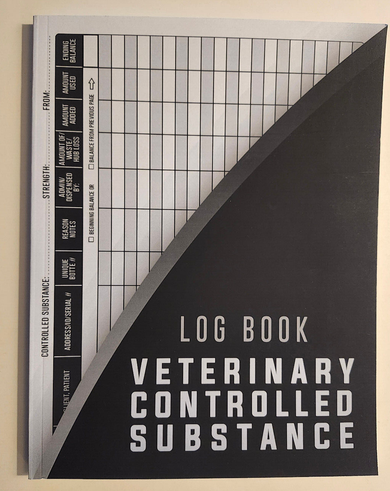 Veterinary Controlled Substance Log Book A Record Book NEW