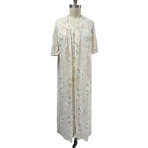 Vtg Lorraine Lingerie Peignoir Pink /White Floral Nightgown/Robe Set Sz ... - $97.02