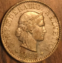 1959 Switzerland 5 Rappen Coin - £1.78 GBP