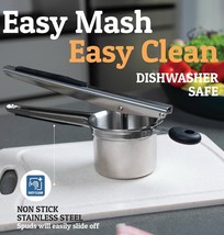 PRIORITY CHEF Stainless Steel Potato/Vegetable Ricer Masher Rubber Grip,... - $24.70