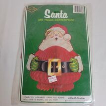 VTG Beistle Christmas Art Tissue Santa Centerpiece Honeycomb Belly 1983 ... - $13.85