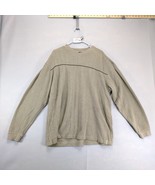 Columbia V-Neck Pullover Brown Knit Sweater Top Men&#39;s XXL Long Sleeve Go... - $37.92 CAD