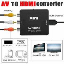Mini Rca To Hdmi Converter Adapter 1080P Av Input To Hdmi Video Output - $19.99