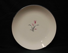 Old Vintage Carmel by Franciscan 10-1/2&quot; Dinner Plate Pink &amp; Gray Center... - $19.79