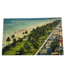 Miami, Florida - Lummus Park And Bathing Beach -  Vintage Postcard - Unposted  - £2.57 GBP