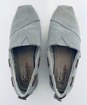 Bobs from Skechers Gray Loafers Memory Foam Women&#39;s Size 6.5 Textile Upper - £22.06 GBP
