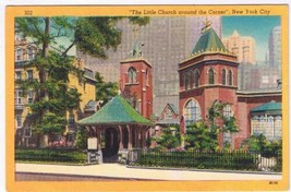New York Postcard NYC The Little Church Around The Corner - $2.96