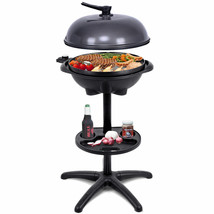 Electric BBQ Grill 1350W Non-stick 4 Temperature Setting Outdoor Garden Camping - £133.67 GBP