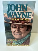 NEW John Wayne Four By the Duke Vintage 1990 VHS Gift Set Sealed, Texas Terror, - £10.82 GBP