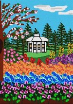 Pepita Garden Gate Needlepoint Canvas - $50.00+