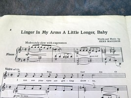 Linger In My Arms A Little Longer, Baby, 1949, Woody Herman Sheet music - £1.39 GBP