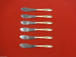 Rose Spray by Easterling Sterling Silver Trout Knife Set 6pc Custom Made 7 1/2" - £332.05 GBP