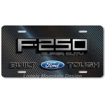 Ford F-250 Super Duty Inspired Art on Carbon FLAT Aluminum Novelty Licen... - $17.99