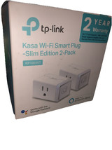 TP Link Wi-Fi Smart Plug Slim Edition KP100 2 pack Works Alexa Google As... - £16.69 GBP