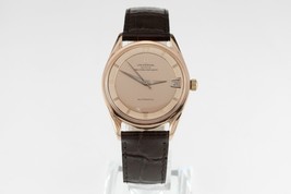 Universal Geneve 18k Rose or Automatique Polerouter Date W / Cuir Bande 69 - $3,905.38