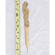 Antique Arts &amp; Crafts / Victorian Brass 9&quot; Letter Opener Gothic Griffin ... - $44.54