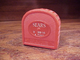 Sears Red 6 Foot Tape Measure, no. 9 3916, Made in the USA, Nice Shape - $6.95
