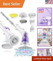 Cordless Electric Spin Scrubber with 6 Brush Heads for Effortless Cleaning - $1,380.06 MXN