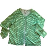 The Territory Ahead 100% Wool Women’s Cardigan Sweater Green Button Polk... - $28.99