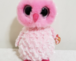 Ty TWIGGY -Pink/Fuchsia Fluffy Snow Owl Medium 10” Beanie Boo Buddy! - £7.58 GBP