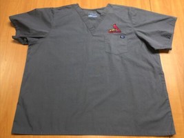 Tafford Gray St. Louis Cardinals Men&#39;s Scrub Shirt Top - 2XL XXL - $12.75