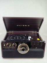 Victrola Empire Signature Bluetooth, FM, CD, Cassette 6-in-1 Record Player  - $59.40