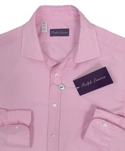 NEW $395 Ralph Lauren Purple Label Dress Shirt!   Solid Pink - £93.86 GBP