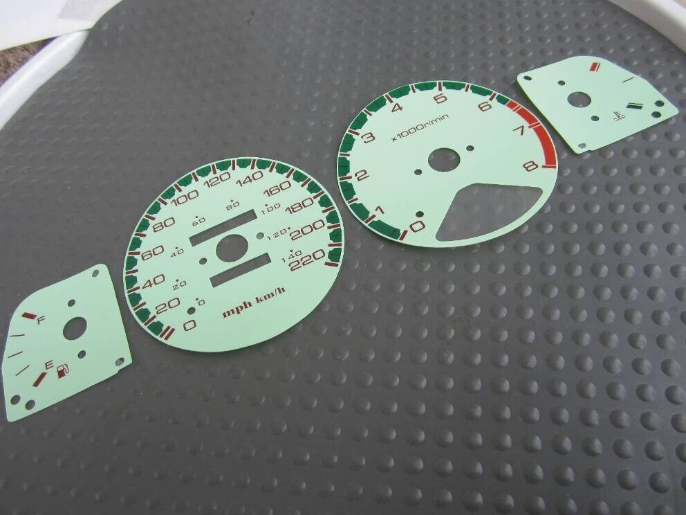 KILOMETERS KM/H For 1994-1997 Honda Accord Green &quot;WHITE&quot; Glow Through Ga... - $22.76