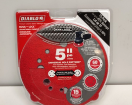 Diablo 5 in.  Ceramic Blend Hook and Lock Sanding 15 Disc 60 Grit Ultra Coarse - £7.26 GBP