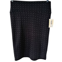 LuLaRoe Cassie Skirt Womens M Black with Subtle Zig Zag Pattern NWT - £11.68 GBP