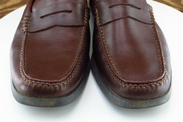 Authentic Comfort Shoes Sz 46 M Brown Penny Loafers Leather Men - £15.53 GBP