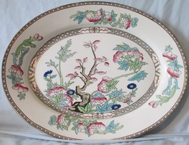 J &amp; G Meakin Multi Colored Indian Tree 17 1/2&quot; Platter circ 1900 - £29.54 GBP
