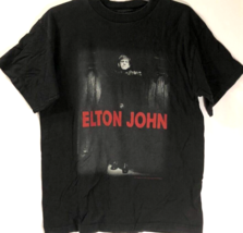 ELTON JOHN Vintage 1997 Big Picture Polygram Single Stitched Black T-Shirt L - $41.86