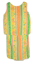 Vtg Mod 60&#39;s 70&#39;s 2 pc Handmade Skirt &amp; Sleeveless top S/M Floral Bright... - £28.41 GBP