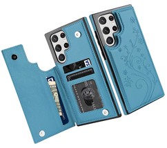 Compatible with Samsung Galaxy S23 Ultra Flip Case, Wallet - - $40.52