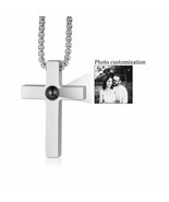Personalized Photo Projection Cross Pendant Necklace, Customized Photo N... - £18.04 GBP