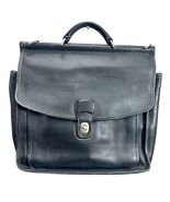 Vintage Coach Black Leather Briefcase Laptop Bag B8C-5299 - $98.99