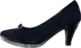 NEW COSTUME NATIONAL pumps heels shoes $754 37 6.5 7 M suede leather navy - £142.34 GBP