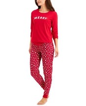 allbrand365 designer Womens Matching Merry Pajama Set Christmas Trees X-Small - £27.69 GBP