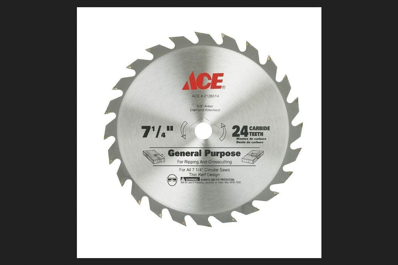 Ace Carbide Tip Steel Circular Saw Blade Ripping Crosscut 7-1/4" 24T Pack of 9 - $63.85