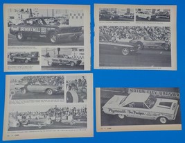 Lot of 4 -1968 &quot;CARS&quot; Magazine Prints - Various Funny Cars &amp; Dragsters A4 - €4,89 EUR