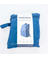 Fitkicks Hideaway Packable Backpack Lightweight Blue Zip Water Repellant... - $26.46 CAD