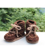 Handmade Baby Booties - Work or Hiking Boots - Choice of Colors - Croche... - £11.99 GBP