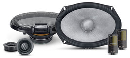 Pair Alpine R2-S69C 6x9&quot; 2-Way Component Car Audio Speakers High-Resolution - £446.03 GBP