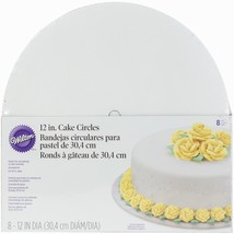 Wilton Cake Boards-12&quot; Round White 8/Pkg - £24.98 GBP