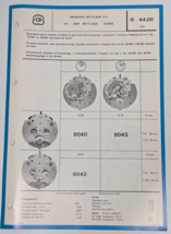 BETTLACH 44,00 mm Cal. 8040 8045 8042 Technical Bulletin Parts Diagram List - $442.69 MXN