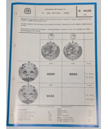BETTLACH 44,00 mm Cal. 8040 8045 8042 Technical Bulletin Parts Diagram List - $33.29 CAD