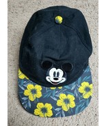 Mickey Mouse Disney True Original. 90 Years Hibiscus Floral Snap Back. A... - £7.59 GBP